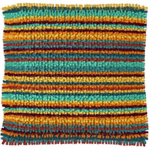Stripe carpet embroidery sale sets cross stitch pillow latch hook pillow do it yourself carpet embroidery cushions foamiran