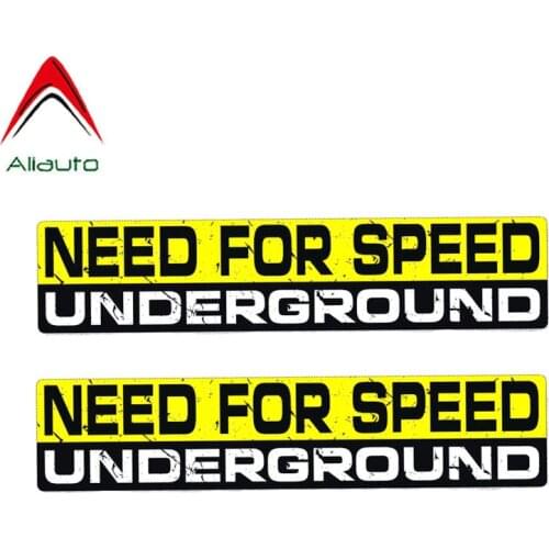 Aliauto 2 X Warning Car Sticker Creative Need for Speed Underground Decal Accessories PVC for Toyota VW Nissan Suzuki,15cm*3cm