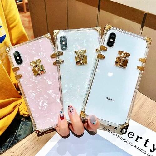 FeelMe Metal Conch Transparent Case For iPhone 12 Case Soft Silicon 11 PRO MAX XS Max XR X 6 7 8 Plus Case Clear Back Cover