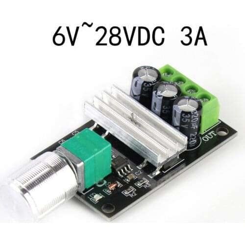 PWM DC motor speed controller 6V12V24V28V 3A speed control switch 1203BK