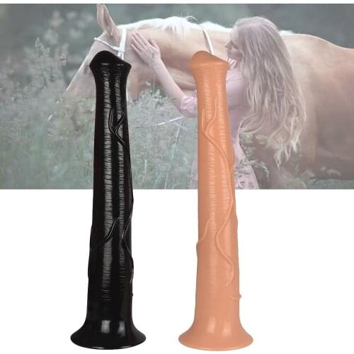 Super Long 42cm Animal Dildo Huge Realistic Horse Penis Suction Cup Thick Anal Plug Big Penis Sex Products for Adult Women