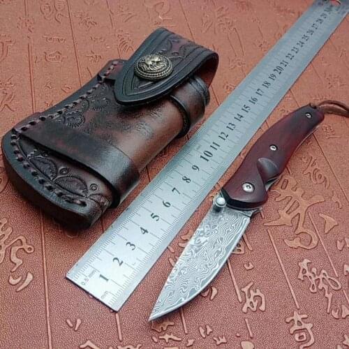 Tactical Folding Knife VG10 Damascus Blade G10 Steel Handle Outdoor Camping Pocket Knifes Survival Hunting Knives EDC Tools