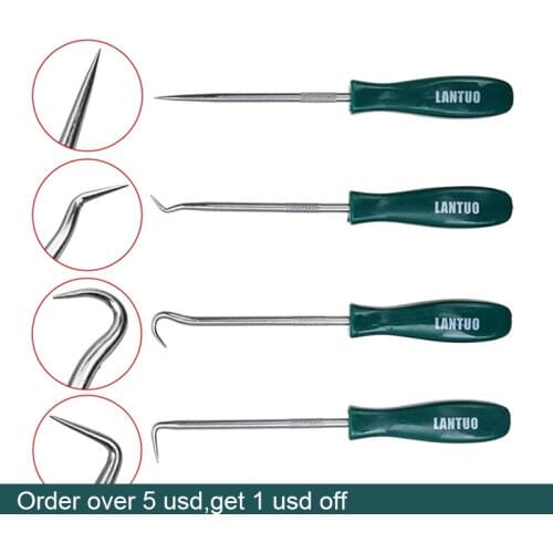 4pcs Oil Seal Screwdrive 135mm Car Auto Vehicle O-Ring Seal Gasket Puller Remover Pick Hooks Repair Tools CSV Parts Dropshipping