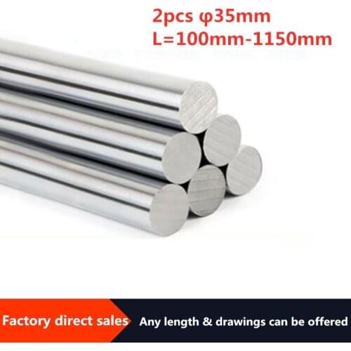 2pcs 3D printer parts Optical axis Optical axis Multi-length option 100mm-1150mm CNC chrome plating OD 35mm