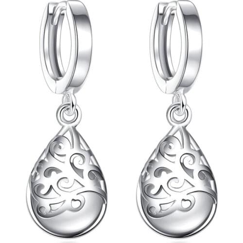 100% 925 sterling silver fashion natural opal ladies' drop earrings women jewelry birthday gift drop shipping wholesale