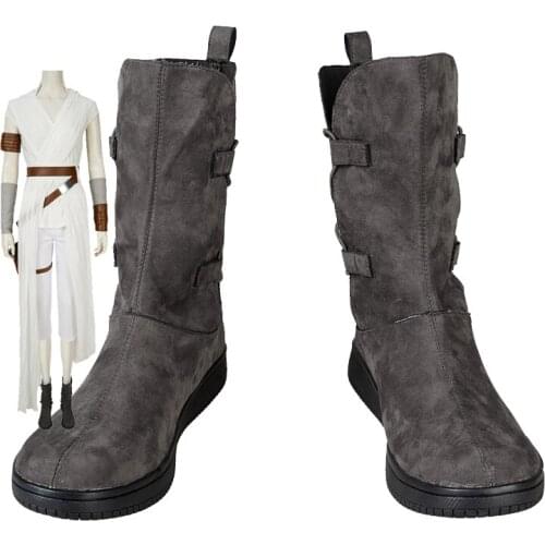 Star The Rise of Skywalker Cosplay Costume Rey Shoes For Women Fashion Halloween Masquerade Feet Accessories