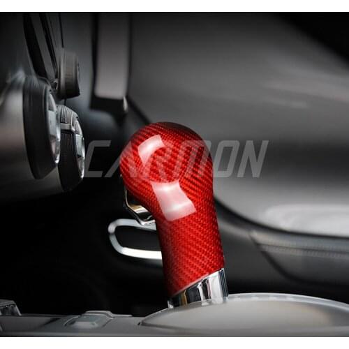 1 piece car Carbon Fiber Car Gear Head Shift Knob Cover Stickers Interior Trim Accessories for Camaro 2010-2015