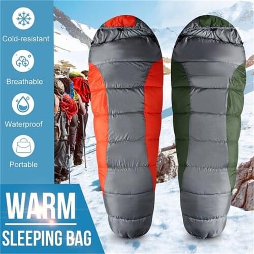 1Pc Winter Travel Waterproof Thermal Sleeping Bag Outdoor Camping Portable Sleeping Sack