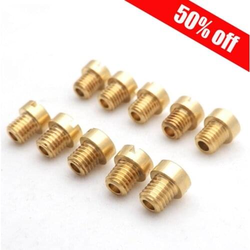 10pcs/set 5mm M5 Main Jet for Dellorto Carburetor SHA PHBG NC T5 JNC Tomos A35 Targa LX Sprint Size From 40 To 200