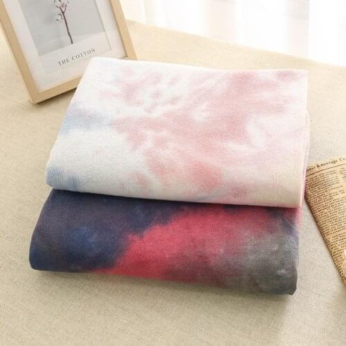150g Linen-like Tie-Dye Cotton Knitted Jersey T-shirt Fabric for Spring and Summer Bottoming Casual Shirt YHTJ0048