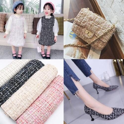 45CM*150CM Wool&Cashmere Weave Fancy Suiting Tweed Wool Fabric For Women Coat Overcoat Autumn&Winter New Cloth DIY Sewing