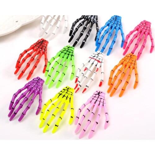 5ps low price Fashion Hallowmas Gift Gothic Punk Zombie Skeleton Hand Girls Hair Clips Skull Accessories Horror Barrette Hairpin