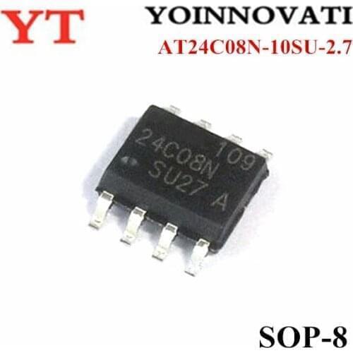 50PCS 24C08 SOP8 AT24C08 AT24C08N-10SU-2.7 IC