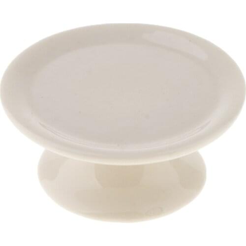 White Candle Holders, 1'' Height, Ceramic Candlestick for Taper