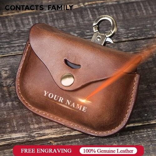 Headphone Genuine Leather Case For For Sony WF-1000XM3 Airpods Protective Cover For SONY Case Earpods Accessories Earphone Bags