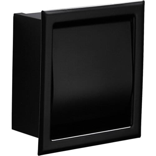 HLZS-Recessed Toilet Paper Holder,Stainless Steel Double Roll Paper Box for Bathroom,Wall-Mounted Paper Storage Rack