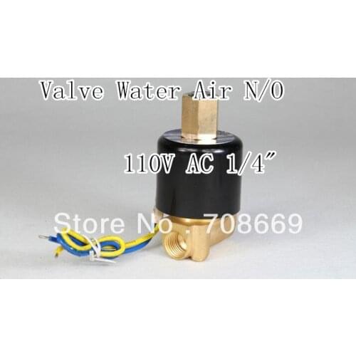 Electric Solenoid Valve Water Air N/O 110V AC 1/4" Normally Open Type