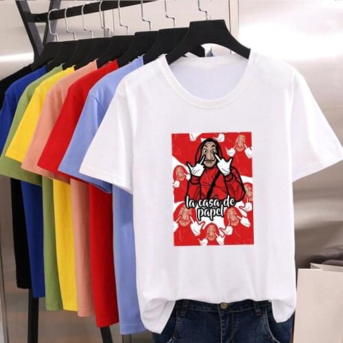 Summer hot creative Exquisite New T-shirt women Womens shirt Quality La casa de papel Letter personality breathable T Shirt