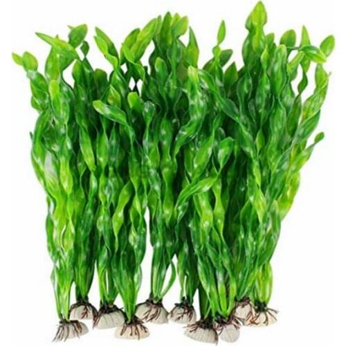 Artificial Seaweed Water Plants for Aquarium, Plastic Fish Tank Plant Decorations 10 PCS