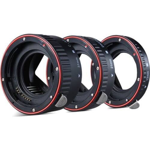 Andoer Macro Extension Tube Set 3-Piece Auto Focus Rings and Lens of 35mm SLR Compatible for Canon all EF and EF-S Lenses