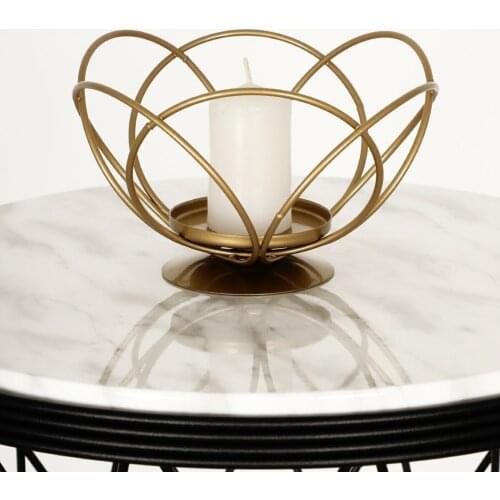 Cool Home Decor European Metal Candle Holder Simple Golden Wedding Decoration Bar Party Living Room Decoration Home Decoration