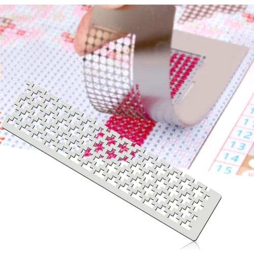 Diamond Painting Drill Cross Stitch Ruler Stainless Steel DIY Diamond Painting Tools Drawing Ruler Square Round Drill Tools