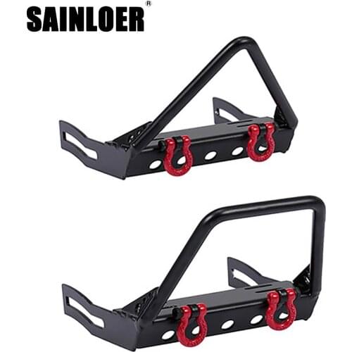 SAINLOER Metal RC Rock Crawler Car Front Bumper for 1/10 RC Crawler Axial SCX10 Traxxas TRX4 D90 CC01 Car Accessories