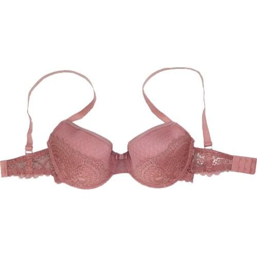 MiaoErSiDai 3/4 Cup Lace Push Up Bra Large Size Sexy Womens Print Underwear Thin Section For Women Comfortable Bra 30-38 A-DD