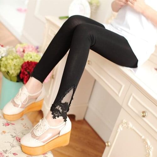 Fashion Womens Leggings Sexy Casual Lace Skinny Fitness Leg Warmer Fit Most Sizes Leggins Pants Trousers Womans Leggings
