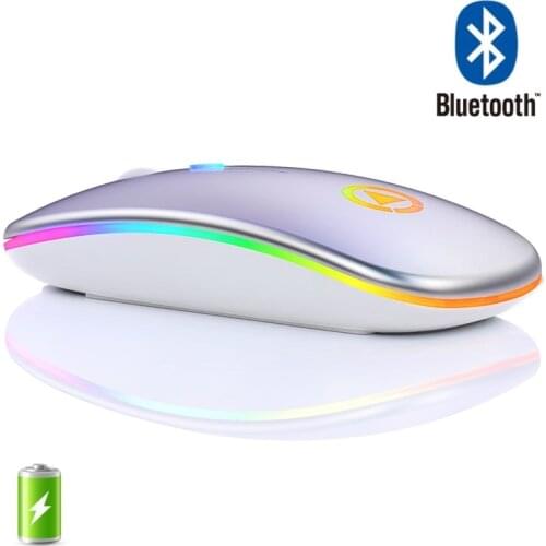 Bluetooth Mouse Wireless 2.4G RGB Gaming Mouse Silent Rechargeable Ergonomic Mause With LED Backlit USB Mice For PC Laptop