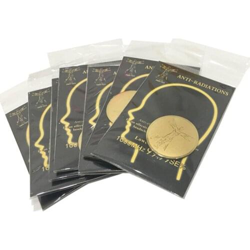 10pcs Gold Anti Radiation Stickers for Mobile Phone Laptop Computer 3000cc Energy Shield Stickers with Package