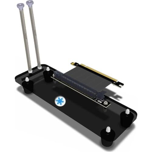 PCI-E 3.0 16X Graphics Card Vertical Kickstand Base Bracket with High Speed PCI-E Riser Extension Cable DIY ATX Case for Mining