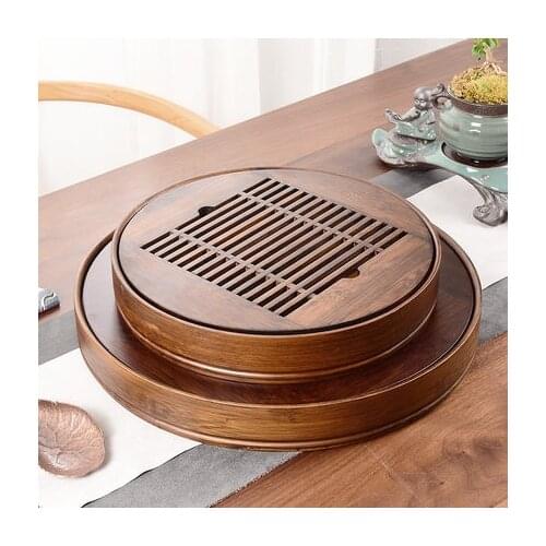 Natural Wooden Tea Tray High Quality Chinese Tea tabl Tray Tea Set Board Bamboo Puer Tea Tray Kitchen Accessories