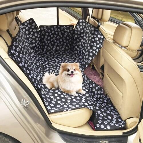 Durable Dog Car Seat Cover, Back Seat Protetion Wrap Washable Non-Slip Waterproof Travel Hammock with Side Flaps