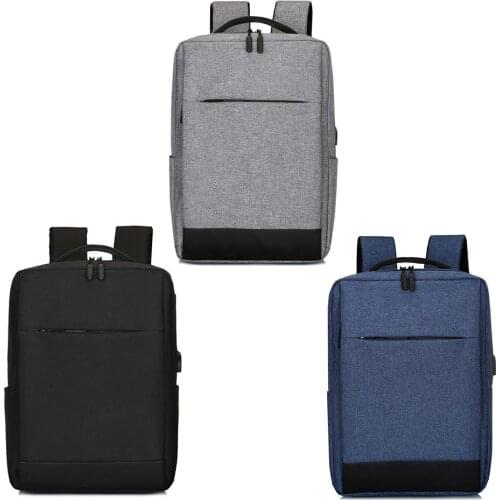 USB Charging Zipper Laptop Backpack 15.6 inch Stereoscopic Ventilation Heat Dissipation Notebook PC Carrying Shoulder Bag