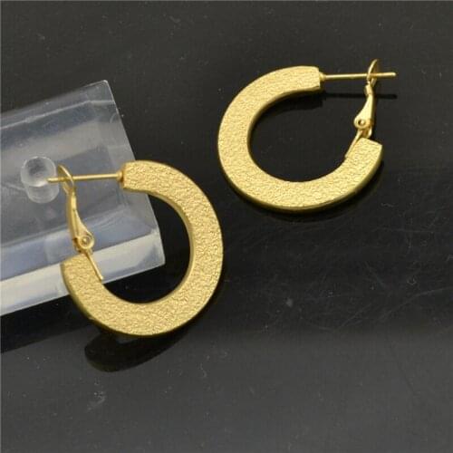 Hoop Earrings for women Small circle Matt gold Fashion Fine Jewellery Accessories Elegant Personality Princess Ladies Earrings