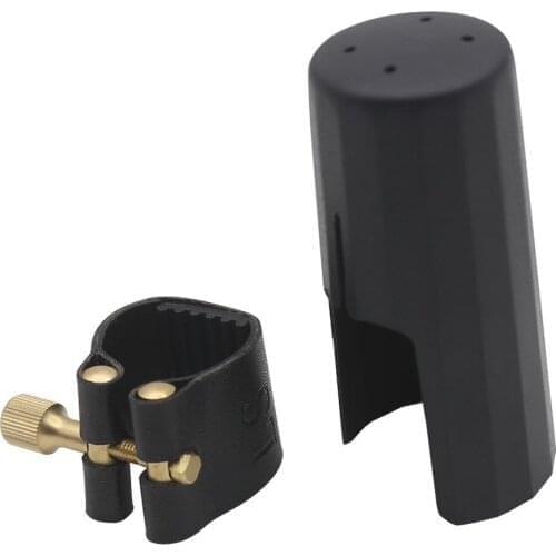 SLADE Alto Eb Sax Saxophone Clarinet Bakelite Mouthpiece Leather with Cap Metal Buckle Clamp\clip Woodwind Instrument Accessory