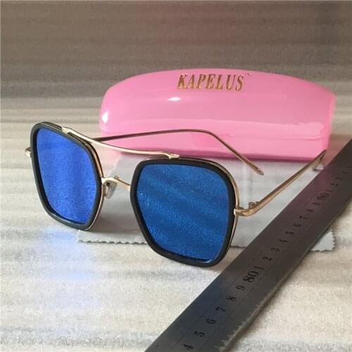 KAPELUS Metal frame sunglasses Marine sunglasses Square glasses Anti-glare illuminating sunglasses
