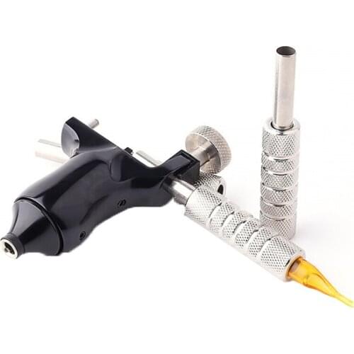 Self Locking Aluminum Alloy Tattoo Machine Supply Handle Grips Tube Back Tube 14.6mm Auto-Lock Silver Tattoo Tools