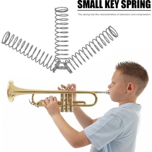 3pcs Trumpet Piston Valve Spring Replacement Brass Instrument Accessories Parts Piston Shells Spring Accessories Part