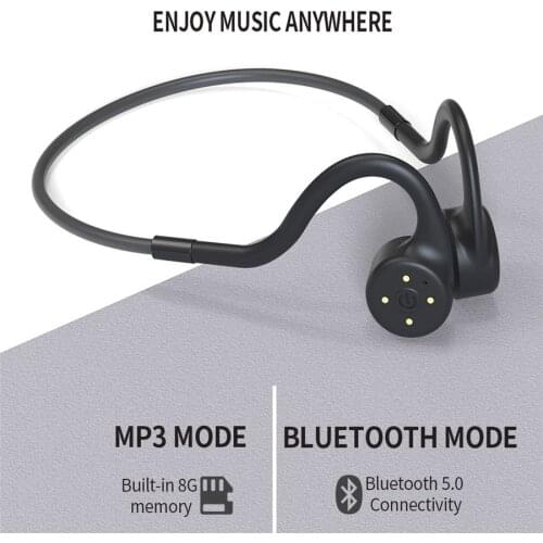 Bone Conduction Bluetooth Earphone Magnetic Charging IPX8 Swimming Headphones Waterproof Wireless Sports Headset With 8G RAM