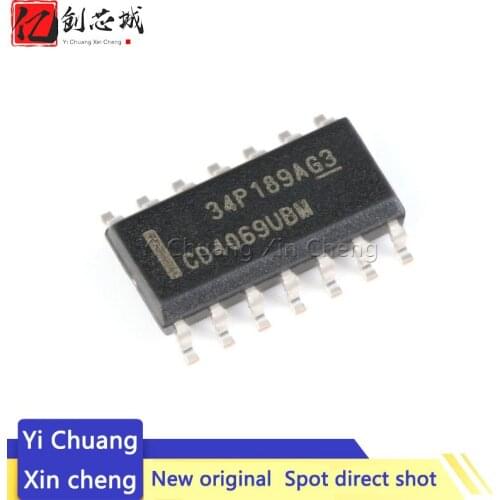10PCS CD4069UBM SOP-14 CD4069 CD4069BM 4069 SOP14 SMD New and Original IC Chipset