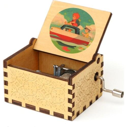 Engrave Wooden Music Box 3D Colorful Print Box Birthday Gift Christmas New Year Gifts