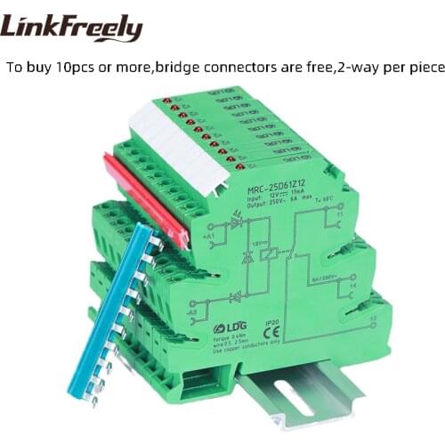 MRC-25D61Z12 10pcs Mini 12VDC Electromagnetic Coil Interface Relay Switch 6A 250VAC/DC Output Voltage Control Relay Board Din