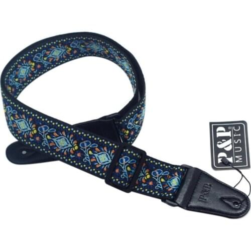 Guitar Shoulder Strap Universal Vintage Adjustable Denim Cotton Belt For Acoustic Electric Guitars