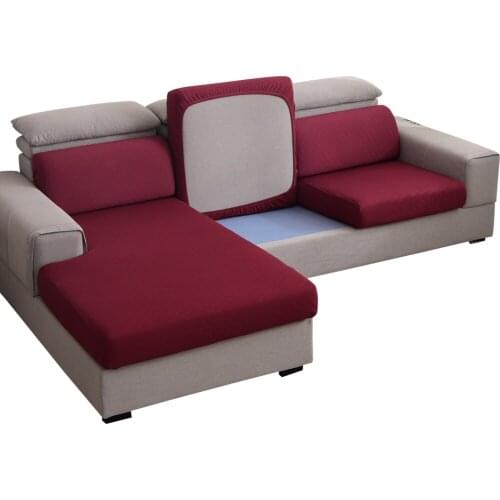 Solid Color Sofa Cushion Cover Elastic Protector Sofa Cover Personality Matching Washable Couch Cover Slipcover Home Decoration