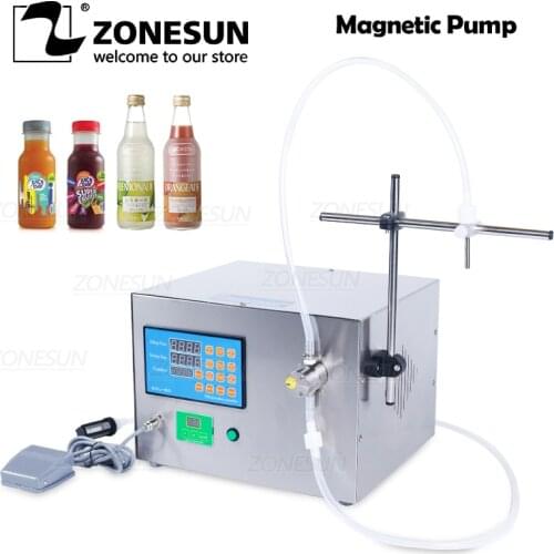 ZONESUN Semi-automatic Liquid Filling Machine Magnetic Pump Beverage Perfume Mineral Essential Oil Water Drink Bottle filler