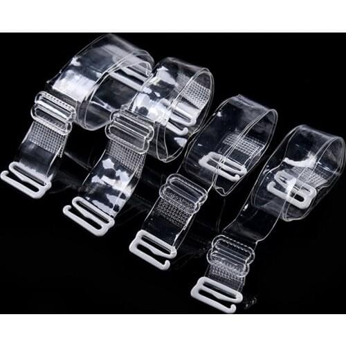 Women 1cm 1.5cm 1.8cm Wide Non Slip Transparent Bra Strap Adjustable Clear Bra Straps Shoulder Belt Bra Accessories