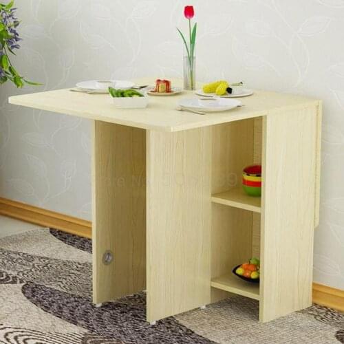 Simple Table Folding Table Household 4 People Extension Folding Table Rectangular Small Folding Table