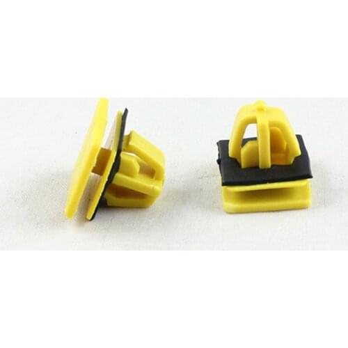 KE LI MI 784 Auto Door Sill Strip Trim Panel Retaining Clip Snap Clasp Fastener Yellow Plastic Retainer Gasket For Hyundai